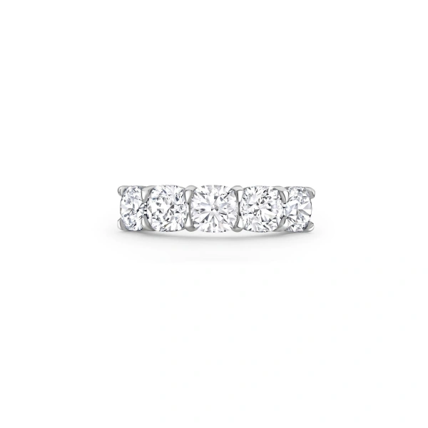 Boodles Classic Five Stone Large Half Platinum Diamond Eternity Ring | Fine Rings | Coveti