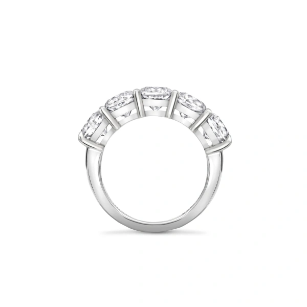 Boodles Classic Five Stone Large Half Platinum Diamond Eternity Ring | Fine Rings | Coveti