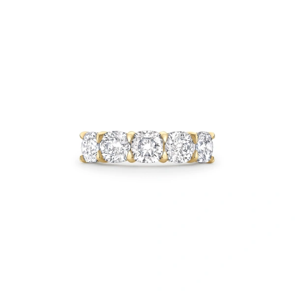 Boodles Classic Five Stone Large Half Yellow Gold Diamond Eternity Ring | Fine Rings | Coveti