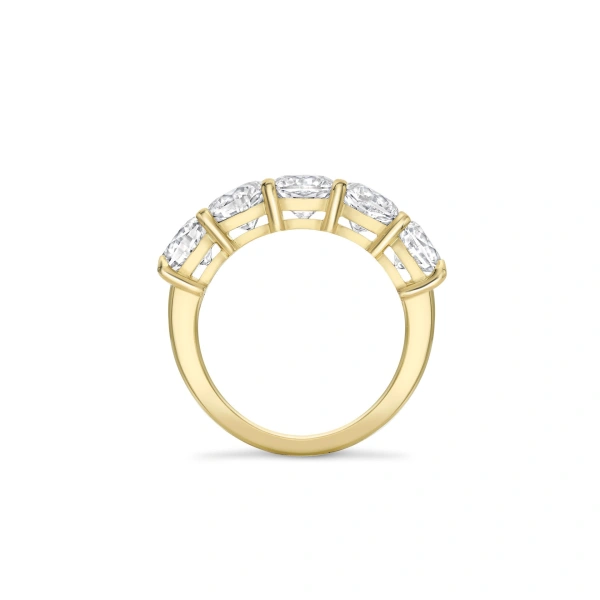 Boodles Classic Five Stone Large Half Yellow Gold Diamond Eternity Ring | Fine Rings | Coveti