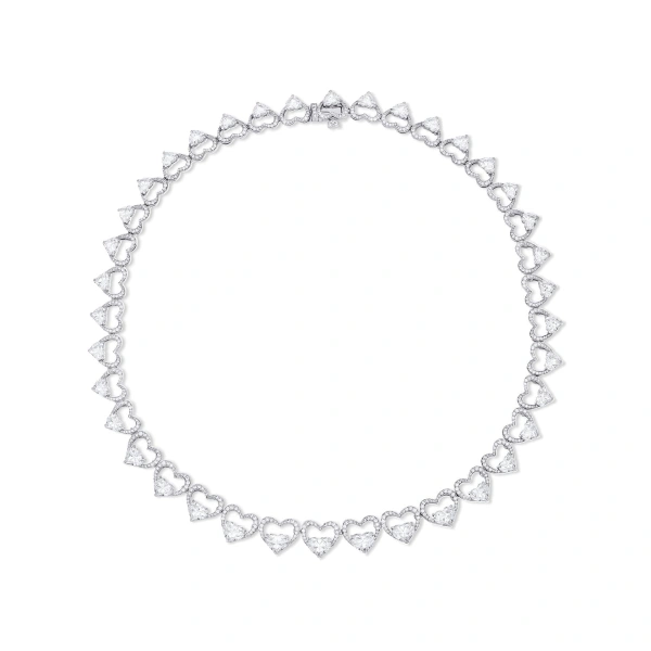 Boodles Classic Heart Diamond Platinum Necklace | Fine Necklaces | Coveti