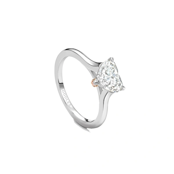 Boodles Classic Heart Diamond Platinum Ring | Fine Rings | Coveti