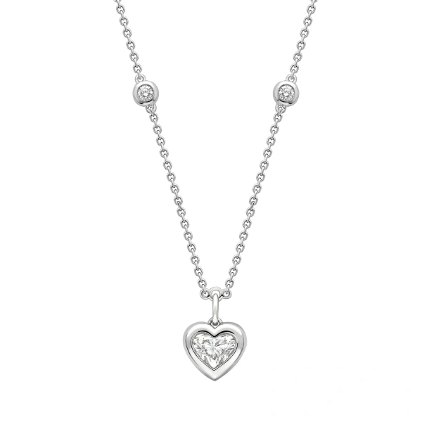 Boodles Classic Heart Platinum Diamond Pendant | Fine Necklaces | Coveti