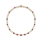 Boodles Classic Heart Ruby Diamond Yellow Gold Collar | Fine Necklaces | Coveti