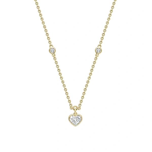 Boodles Classic Heart Yellow Gold Diamond Pendant | Fine Necklaces | Coveti