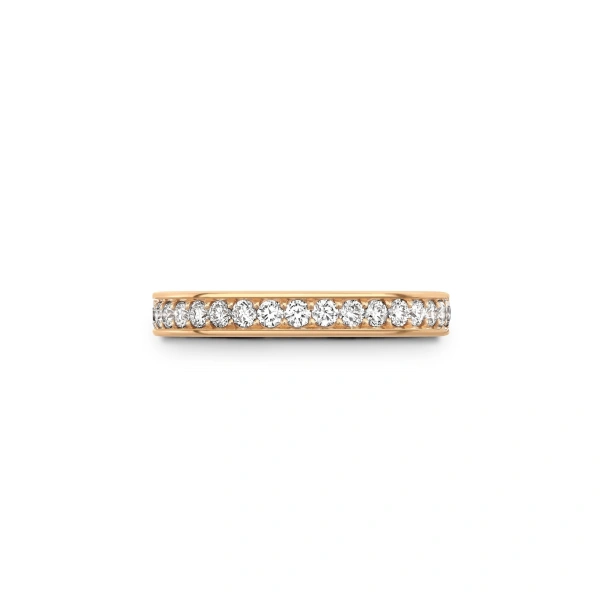 Boodles Classic Large Rose Gold Diamond Wedding Ring | Fine Rings | Coveti