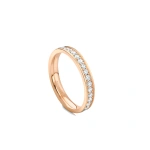 Boodles Classic Large Rose Gold Diamond Wedding Ring | Fine Rings | Coveti
