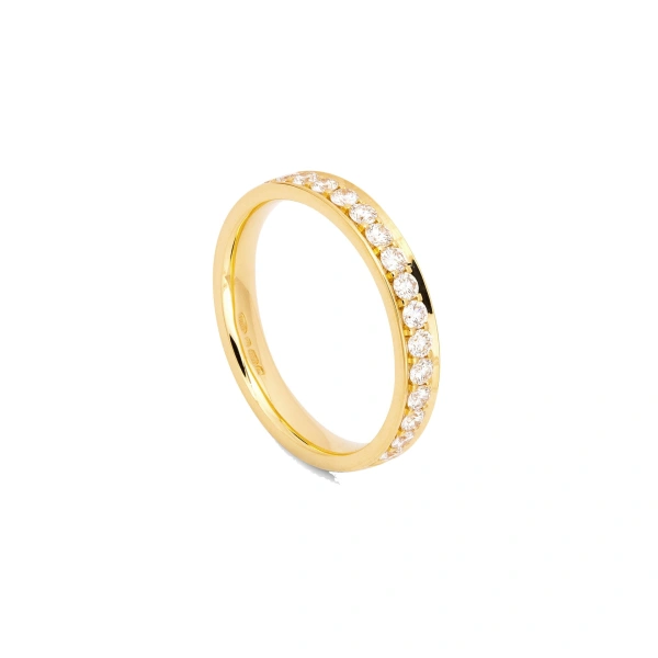 Boodles Classic Large Yellow Gold Diamond Wedding Ring | Fine Rings | Coveti