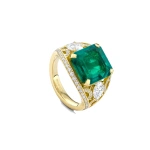 Boodles Classic Octagonal Emerald Yellow Gold Ring | Fine Rings | Coveti