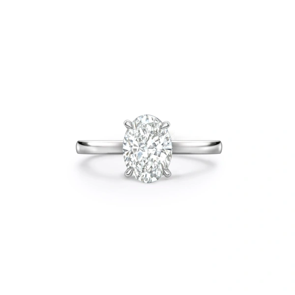 Boodles Classic Oval Platinum Diamond Engagement Ring | Fine Rings | Coveti