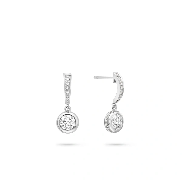 Boodles Classic Platinum Diamond Drop Earrings | Fine Earrings | Coveti