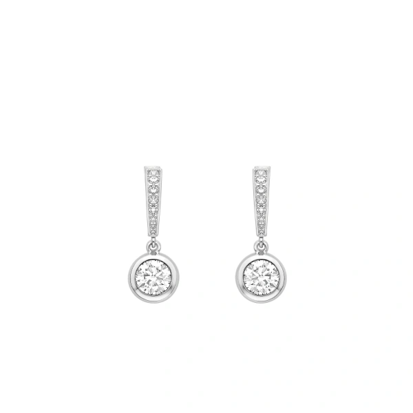 Boodles Classic Platinum Diamond Drop Earrings | Fine Earrings | Coveti