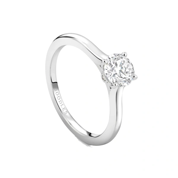 Boodles Classic Platinum Diamond Engagement Ring 1 Carat FVS2 | Fine Rings | Coveti