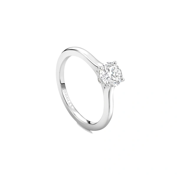 Boodles Classic Platinum Diavik Diamond Engagement Ring | Fine Rings | Coveti