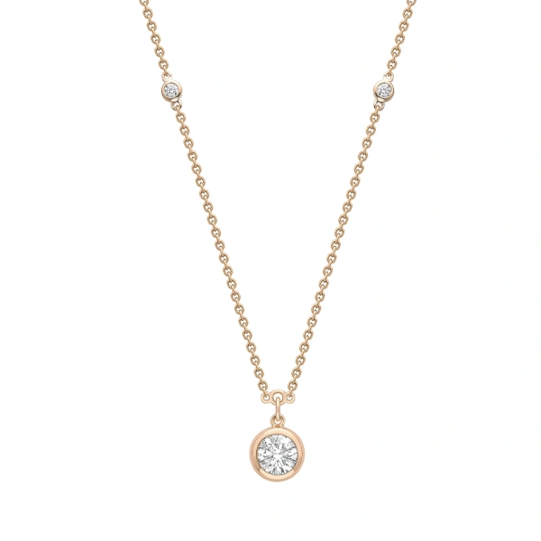 Boodles Classic Round Diamond Rose Gold Pendant | Fine Necklaces | Coveti