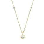 Boodles Classic Round Diamond Yellow Gold Pendant | Fine Necklaces | Coveti