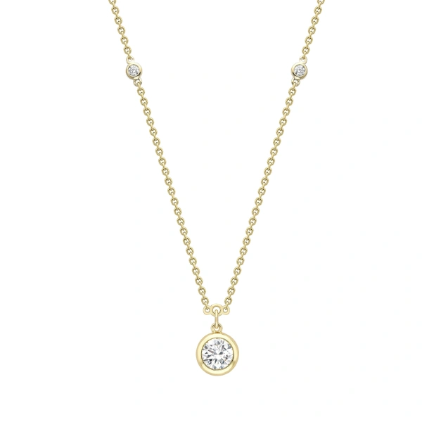 Boodles Classic Round Diamond Yellow Gold Pendant | Fine Necklaces | Coveti