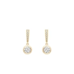 Boodles Classic Yellow Gold Diamond Drop Earrings | Fine Earrings | Coveti