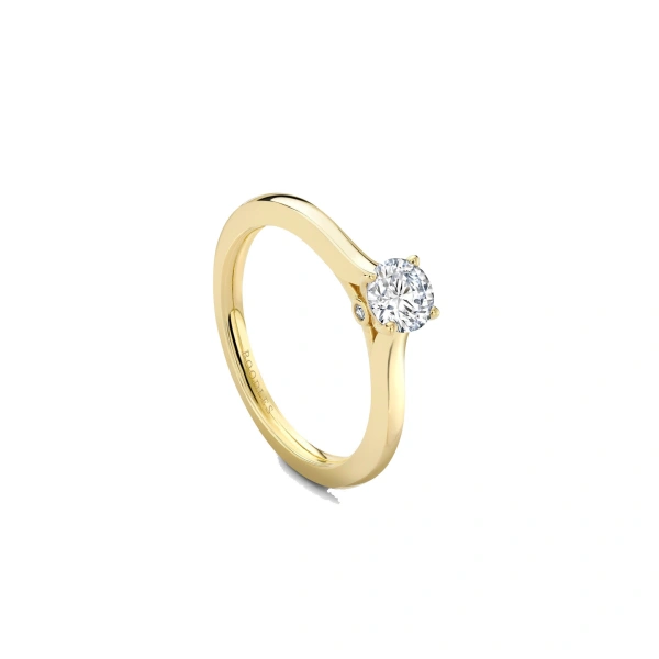 Boodles Classic Yellow Gold Diamond Engagement Ring | Fine Rings | Coveti