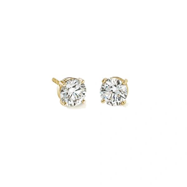Boodles Classic Yellow Gold Diavik Diamond Stud Earrings | Fine Earrings | Coveti