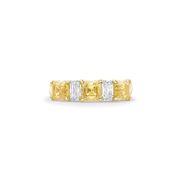 Boodles Classic Yellow and White Diamond Yellow Gold Eternity Ring | Fine Rings | Coveti