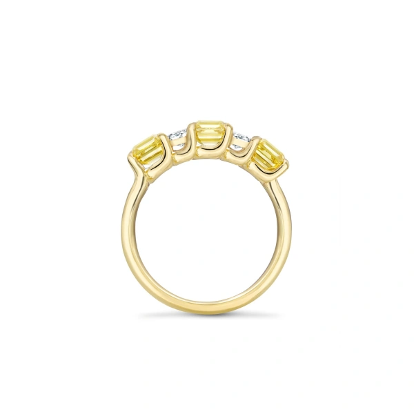 Boodles Classic Yellow and White Diamond Yellow Gold Eternity Ring | Fine Rings | Coveti
