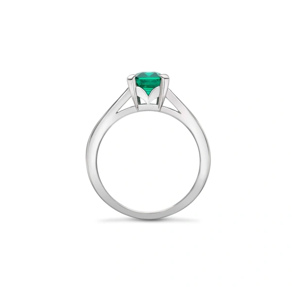 Boodles Emerald Cut Emerald Platinum Ring | Fine Rings | Coveti
