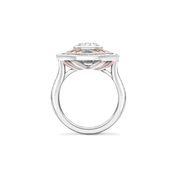 Boodles Fifth Avenue Cushion Blue Diamond Platinum Ring | Fine Rings | Coveti