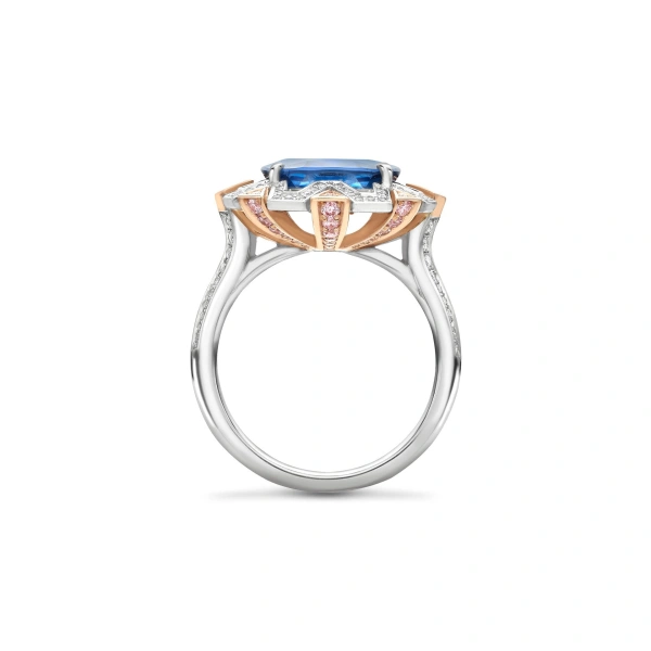 Boodles Fifth Avenue Cushion Sapphire Platinum Ring | Fine Rings | Coveti
