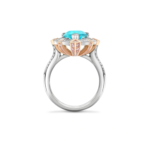 Boodles Fifth Avenue Marquise Paraiba and Pink Diamond Ring | Fine Rings | Coveti