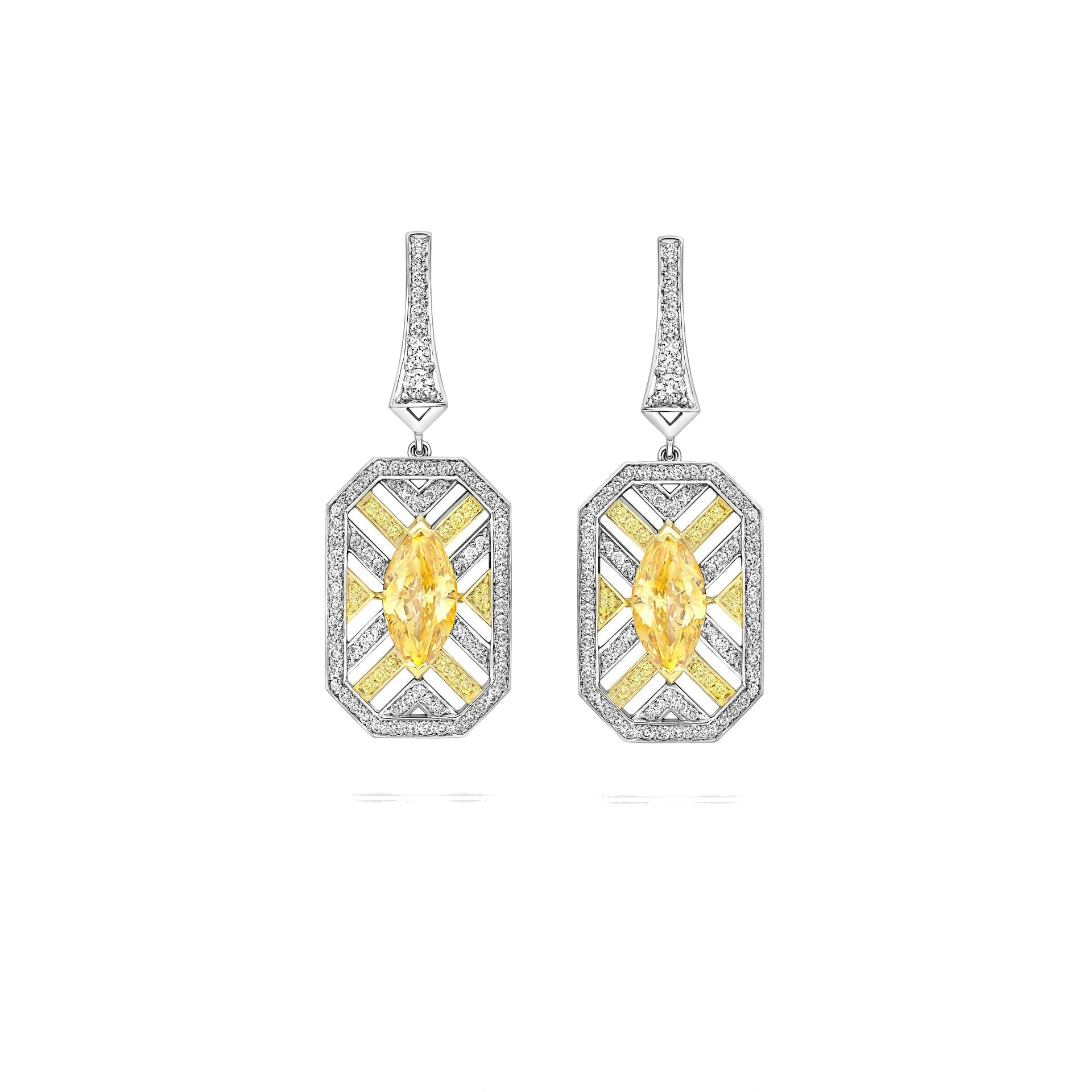 Boodles Fifth Avenue Orange Diamond Platinum Earrings Boodles Fifth Avenue Orange Diamond Platinum Earrings | Fine Earrings | Coveti