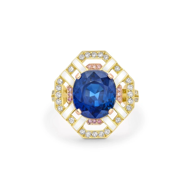 Boodles Fifth Avenue Oval Sapphire Yellow Gold Ring | Fine Rings | Coveti