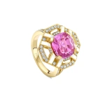 Boodles Fifth Avenue Pink Sapphire Yellow Gold Ring | Fine Rings | Coveti