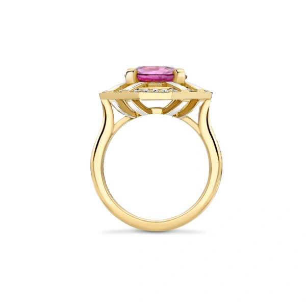 Boodles Fifth Avenue Pink Sapphire Yellow Gold Ring | Fine Rings | Coveti