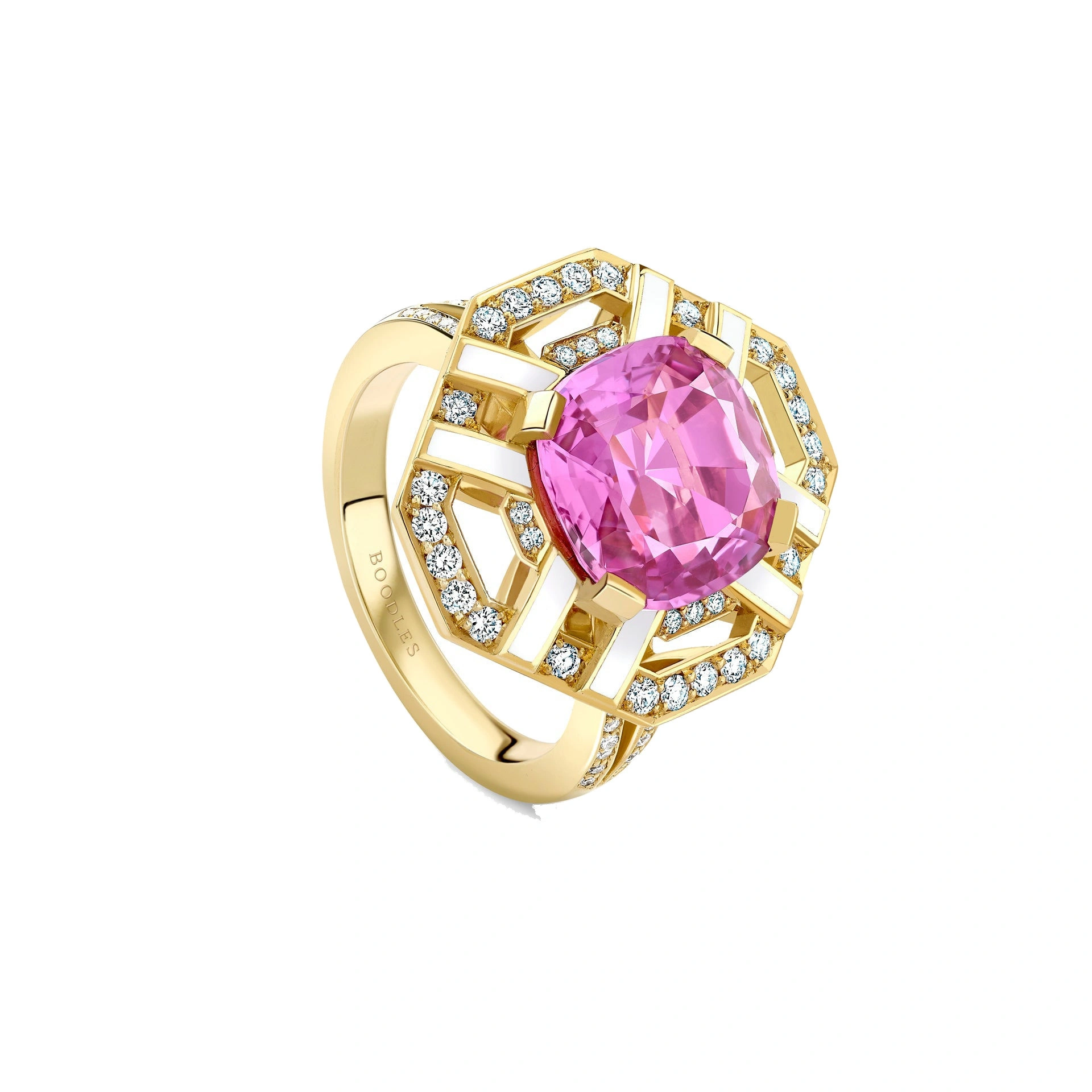 Boodles Fifth Avenue Pink Sapphire Yellow Gold Ring Boodles Fifth Avenue Pink Sapphire Yellow Gold Ring | Fine Rings | Coveti