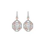 Boodles Fifth Avenue Platinum and Rose Gold Earrings | Fine Earrings | Coveti