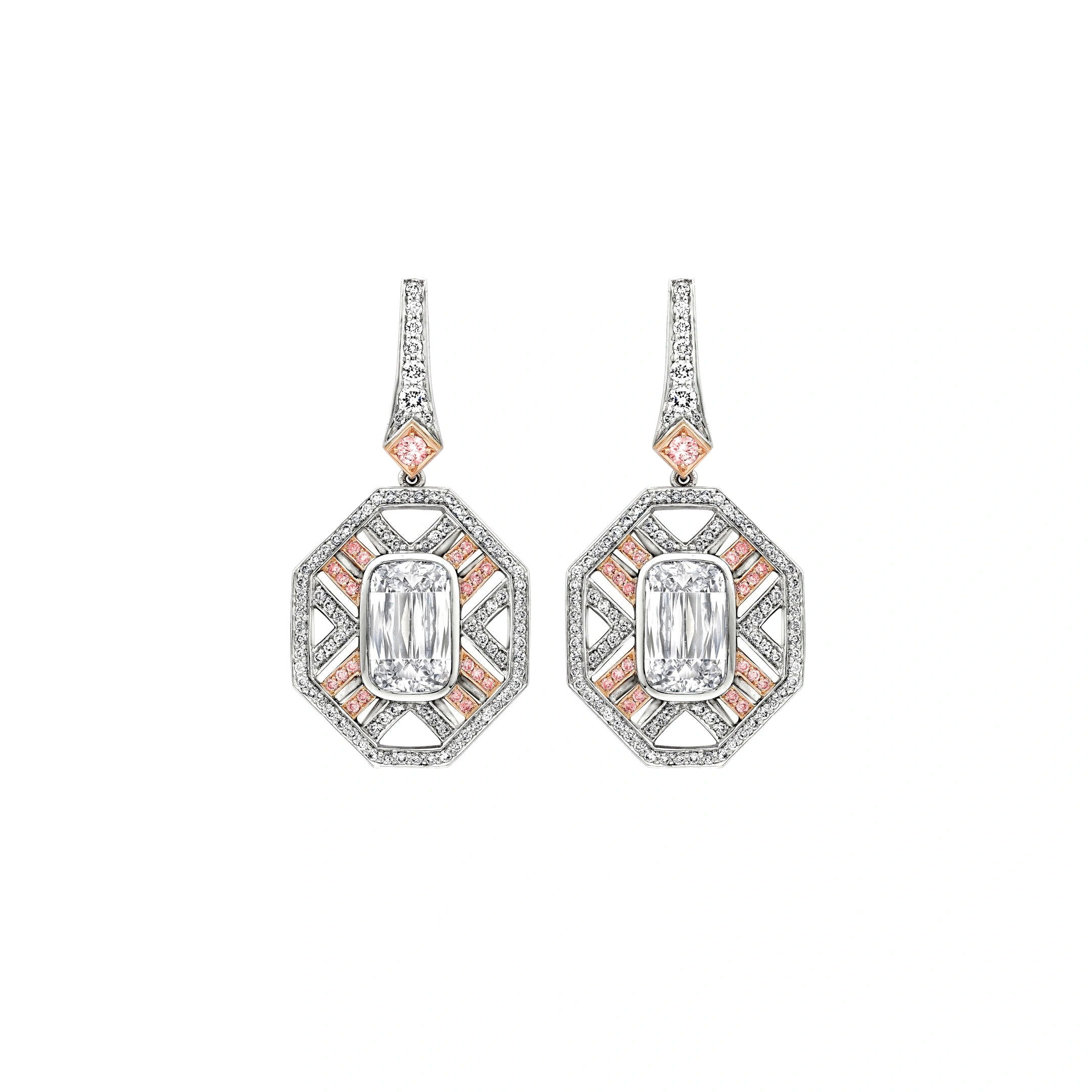 Boodles Fifth Avenue Platinum and Rose Gold Earrings Boodles Fifth Avenue Platinum and Rose Gold Earrings | Fine Earrings | Coveti