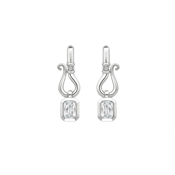 Boodles Florentine Ashoka Platinum Diamond Earrings | Fine Earrings | Coveti