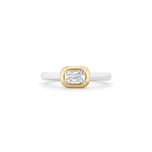 Boodles Florentine Ashoka White Enamel Yellow Gold Ring | Fine Rings | Coveti