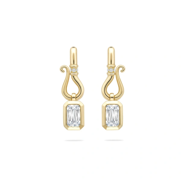 Boodles Florentine Ashoka Yellow Gold Diamond Earrings | Fine Earrings | Coveti