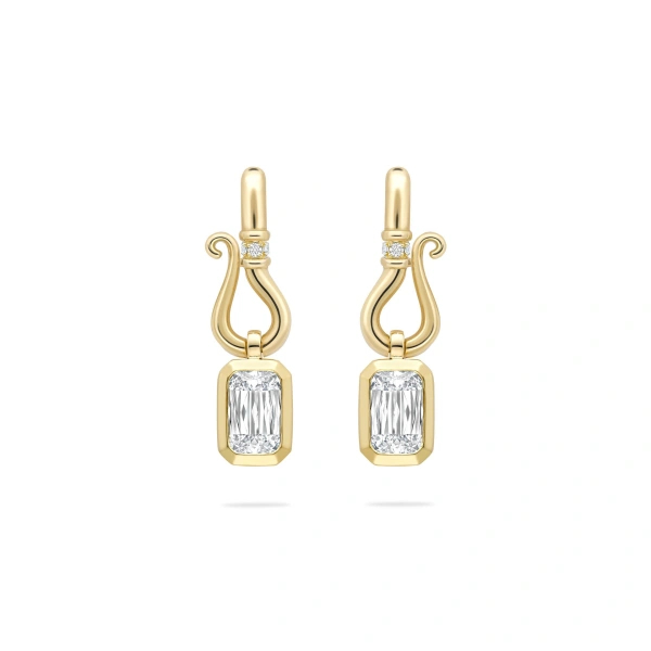 Boodles Florentine Ashoka Yellow Gold Diamond Earrings | Fine Earrings | Coveti