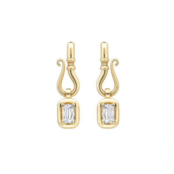 Boodles Florentine Ashoka Yellow Gold Diamond Earrings | Fine Earrings | Coveti
