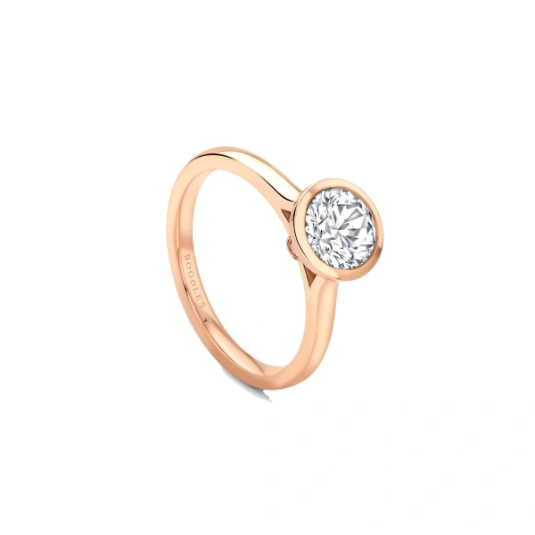 Boodles Florentine Diamond Rose Gold Engagement Ring | Fine Rings | Coveti