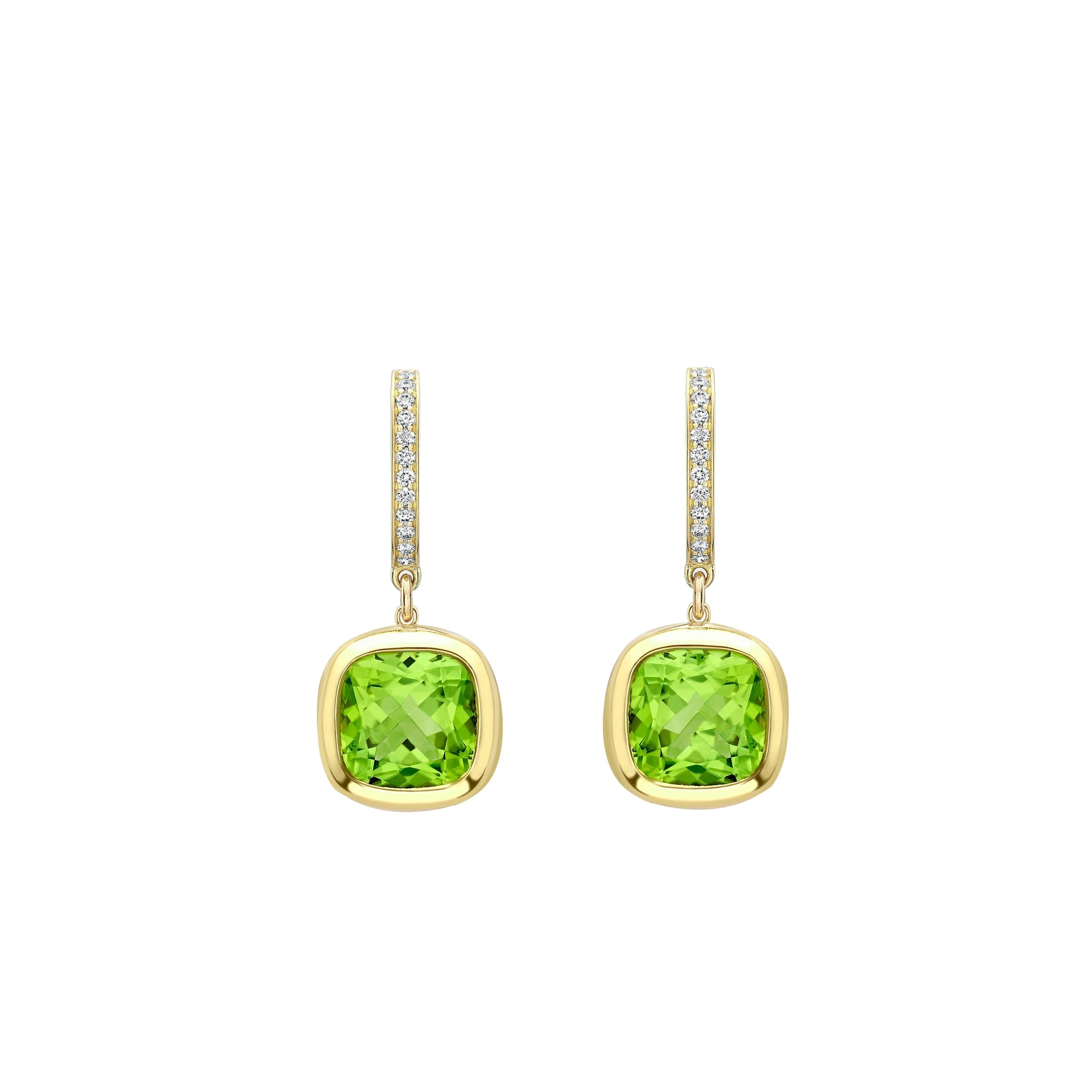 Boodles Florentine Dolce Vita Cushion Peridot Earrings Boodles Florentine Dolce Vita Cushion Peridot Earrings | Fine Earrings | Coveti