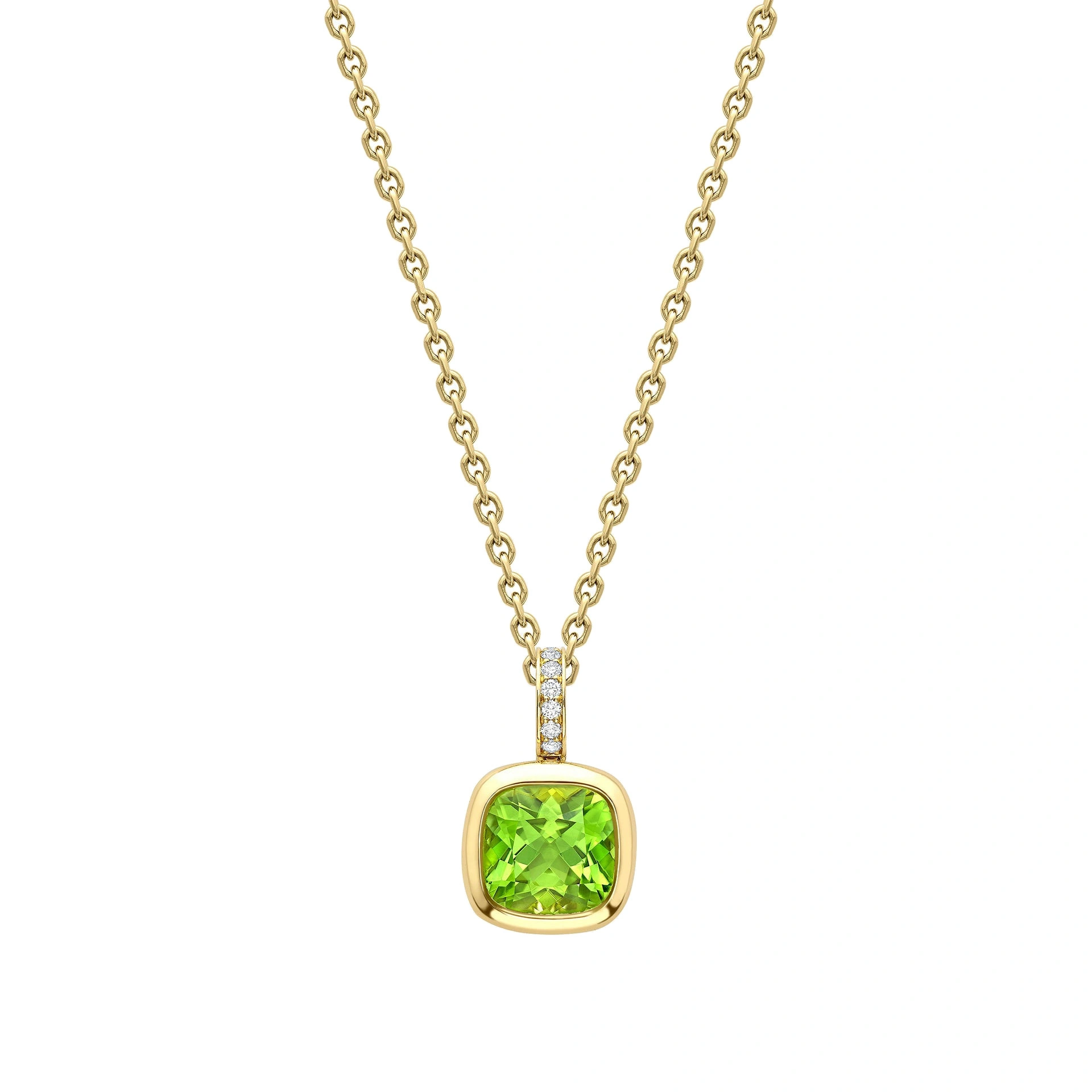 Boodles Florentine Dolce Vita Cushion Peridot Pendant Boodles Florentine Dolce Vita Cushion Peridot Pendant | Fine Necklaces | Coveti
