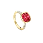 Boodles Florentine Dolce Vita Cushion Pink Tourmaline Ring | Fine Rings | Coveti
