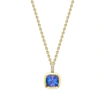Boodles Florentine Dolce Vita Cushion Tanzanite Pendant | Fine Necklaces | Coveti