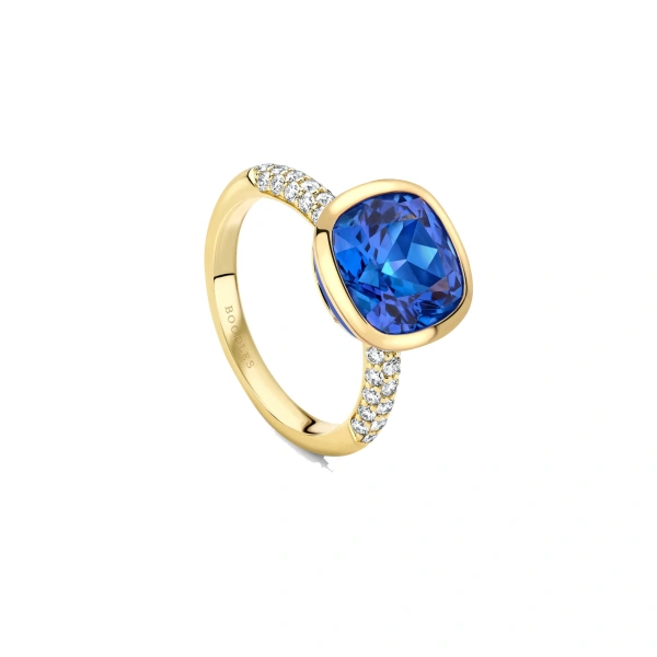 Boodles Florentine Dolce Vita Cushion Tanzanite Ring | Fine Rings | Coveti