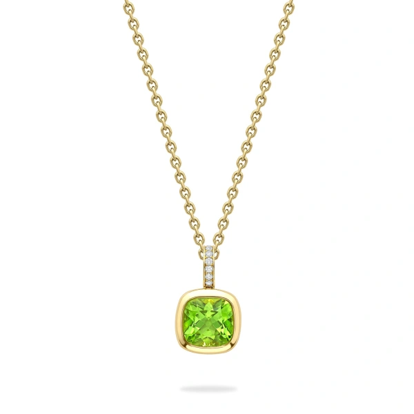 Boodles Florentine Dolce Vita Cushion Yellow Gold Pendant | Fine Necklaces | Coveti