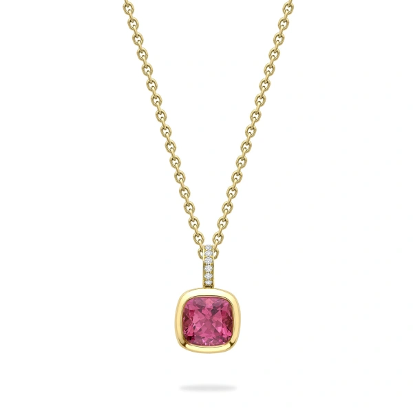 Boodles Florentine Dolce Vita Cushion Yellow Gold Pendant | Fine Necklaces | Coveti